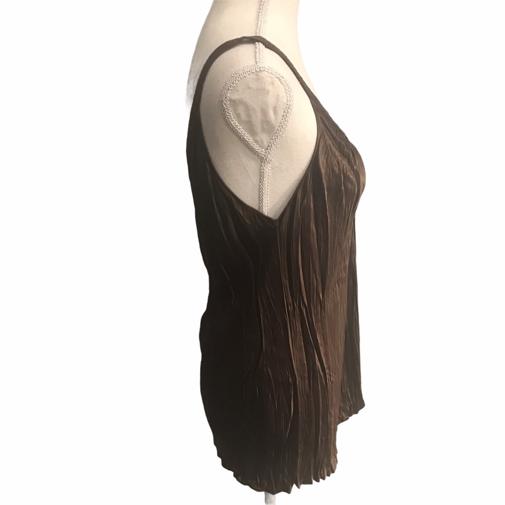 Express Design Studio 100% Silk Embellishment Tank - image 2